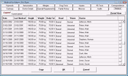 Medical History Screen